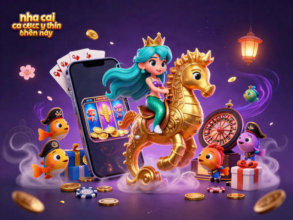 Experience the vibrant world of nha cai ca cuoc uy tin hiện nay with a thrilling 3D fantasy scene filled with gaming excitement.