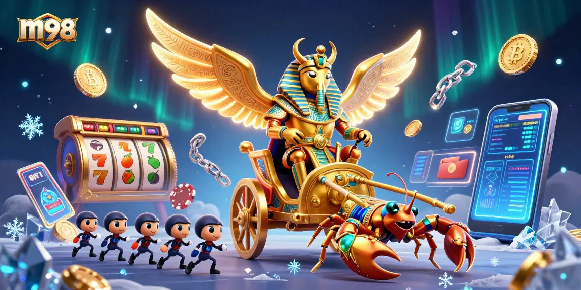 Play thrilling slots with m98's golden scarab beetle at the vibrant online casino.