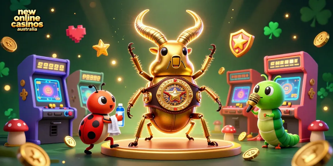 Experience the thrill of new online casinos Australia with our vibrant 3D illustration featuring unique gaming elements.